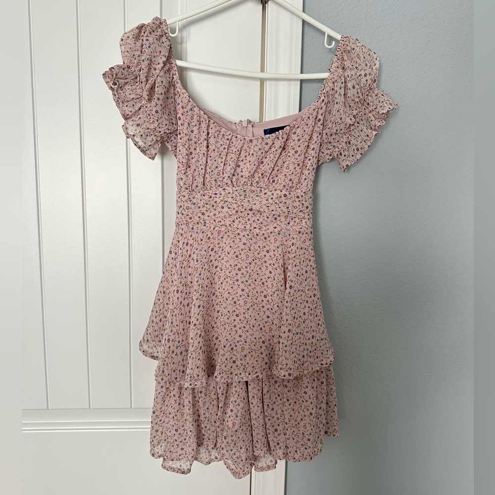 Pink Floral Milkmaid Romper